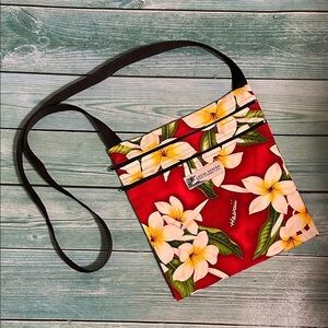 Red Floral Crossbody Bag